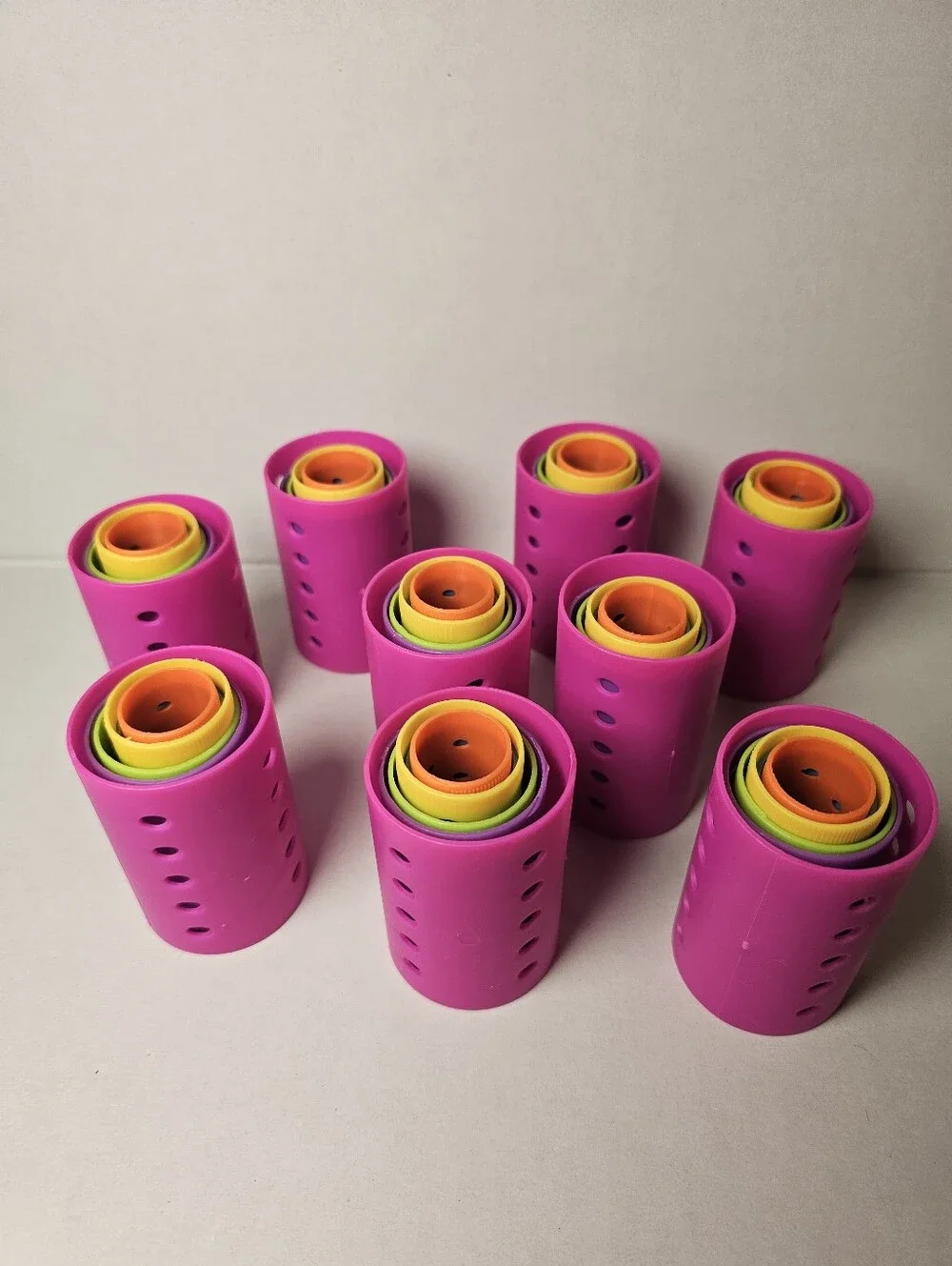 Space Saving Hair Roller Set | Collapsible Rollers & Travel Storage Case Multi